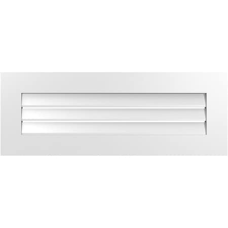 Ekena Millwork Vertical Surface Mount PVC Gable Vent: Functional, w/ 3-1/2"W x 1"P Standard Frame, 38"W x 14"H GVPVE38X1401SF